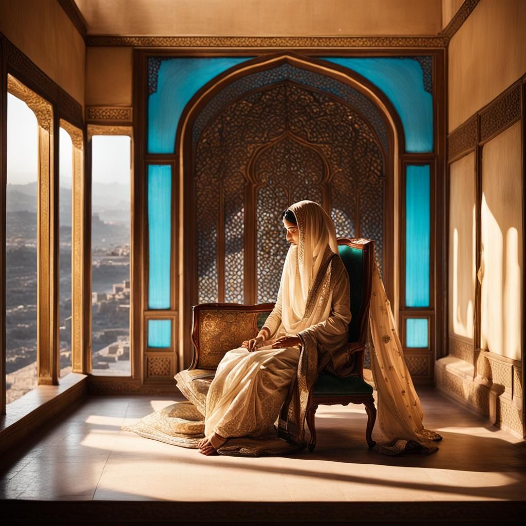 Beautiful Girl in Saree: Realistic Portrait