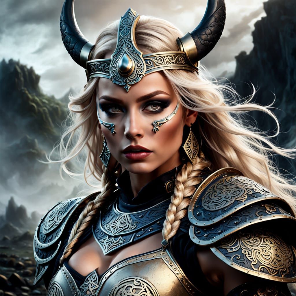 Baroque Dark Fantasy Shield Maiden