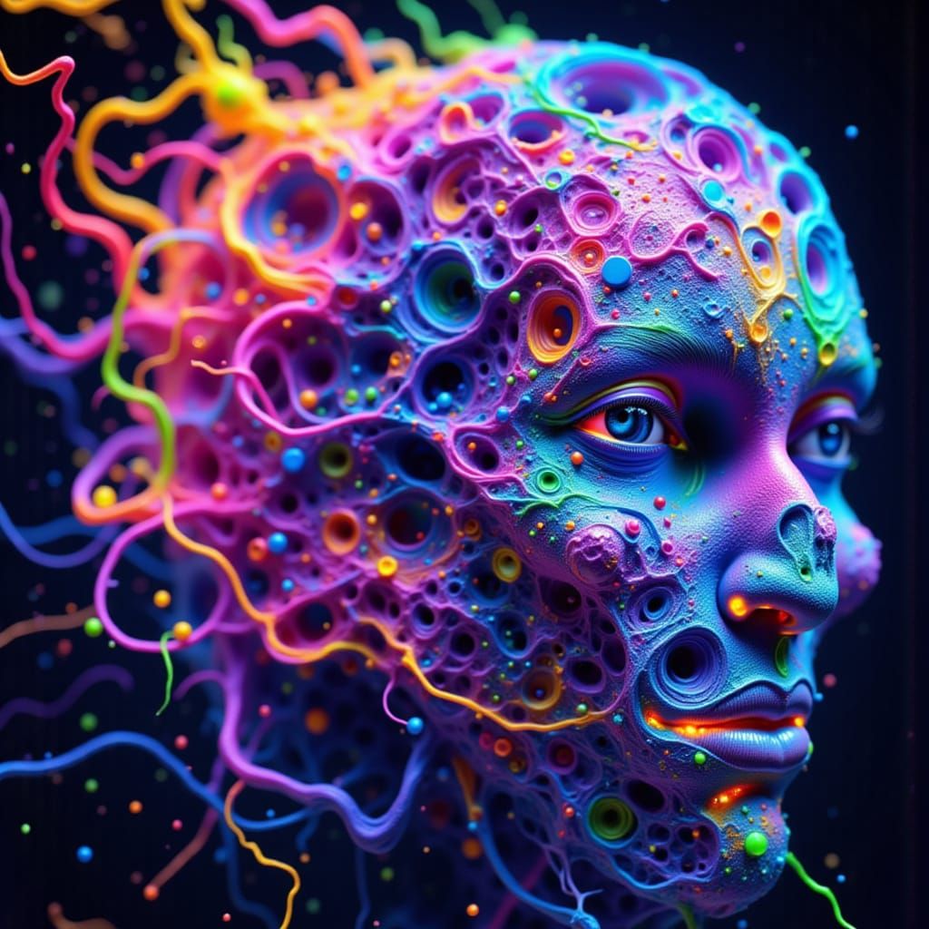 Iridescent Abstract Design in Vivid Colors