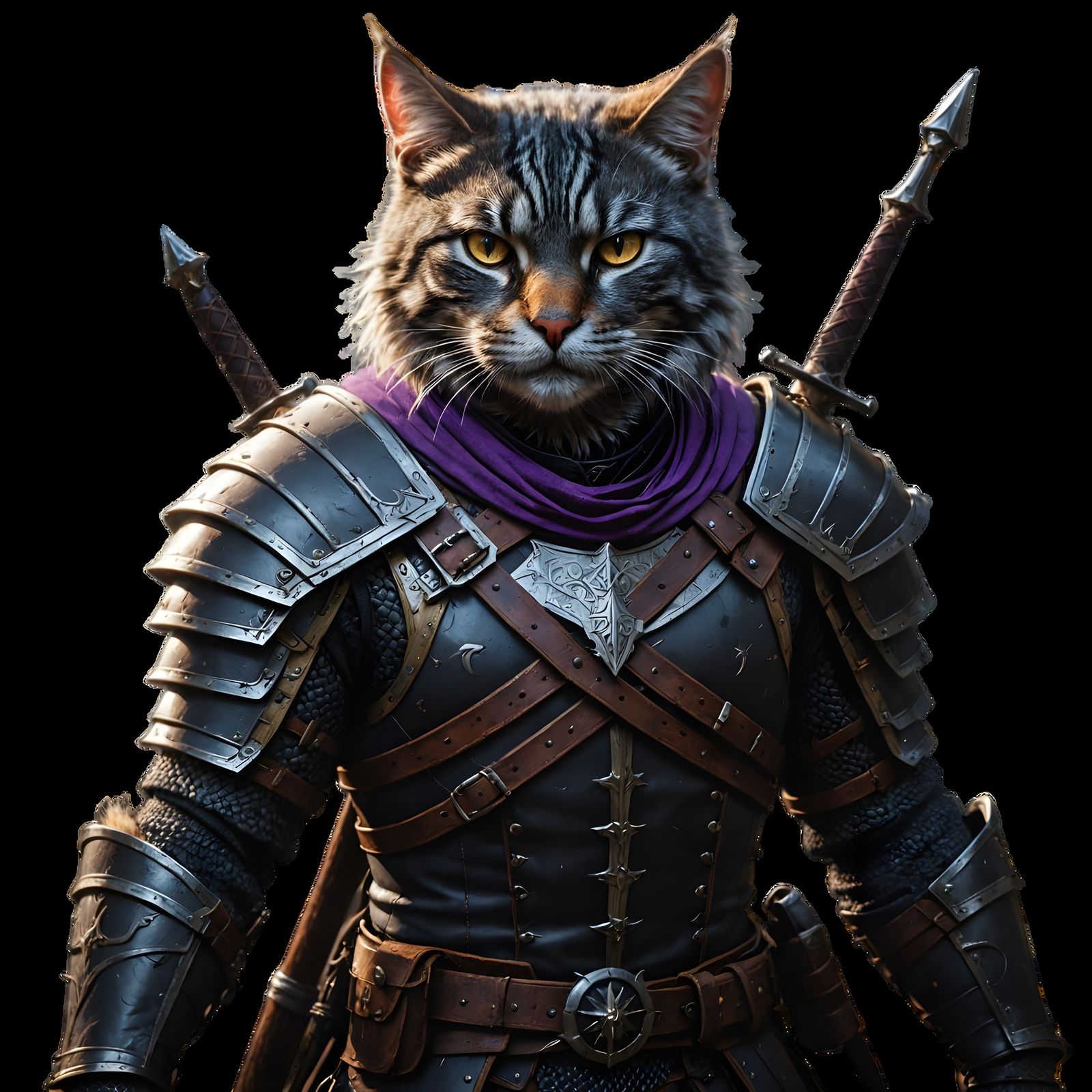 Cat Witcher: Dark Fantasy Concept Art