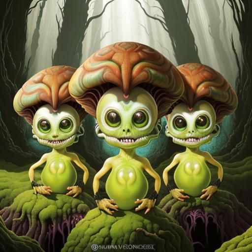 Strange Creature Close-Up: Horror Concept Art