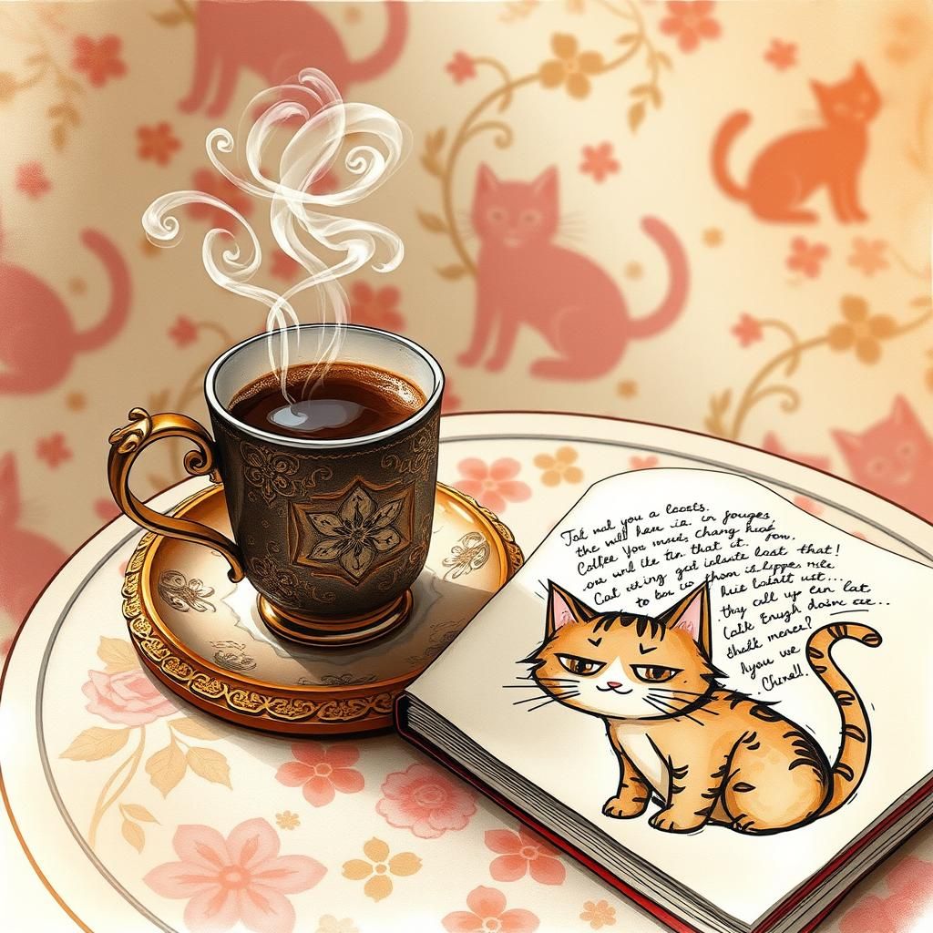 Coffee while Journalling about the Cat