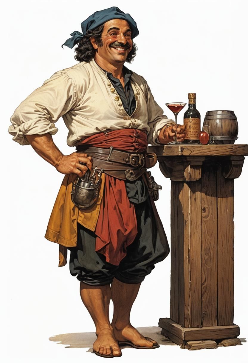 A Heroic Fantasy Italian Bartender from the Golden Age