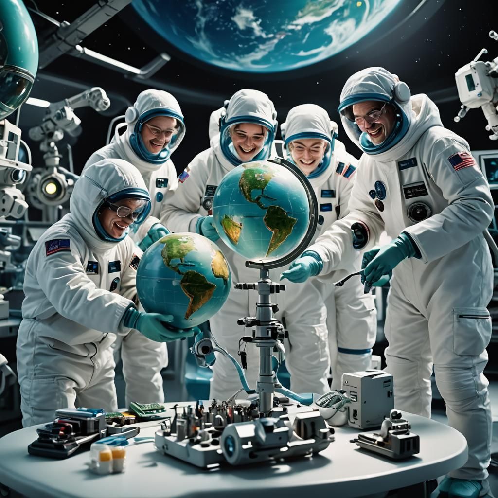 Earth Smiles: Dentists in Space, Hyper-Realistic Film Still