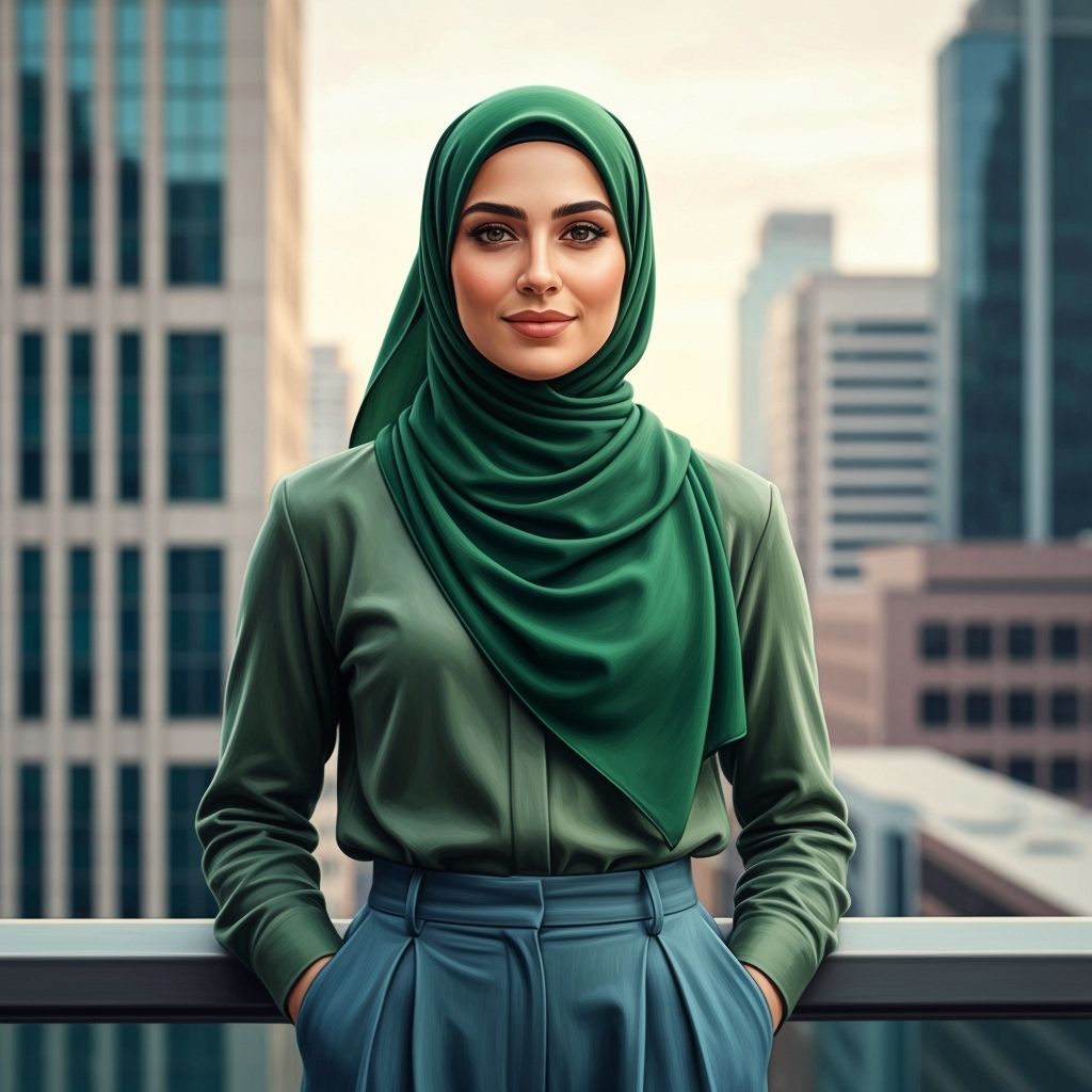 Beautiful Hijabi Business Woman Portrait