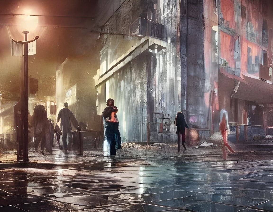 Lion Furry in Hoodie, Japanese 2.5D Digital Art