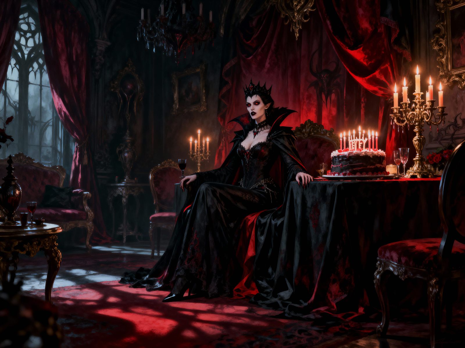 Vampire Queen's Lavish Gothic Birthday Party