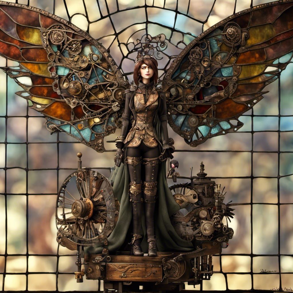 Steampunk Dark Angel Automaton in Workshop