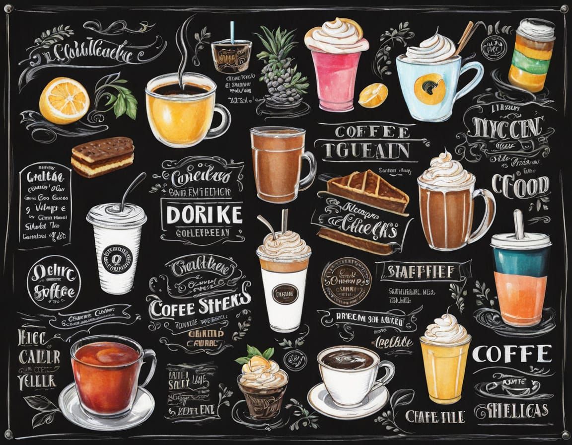 Coffee Shop Chalkboard Style  . . . Open Prompt