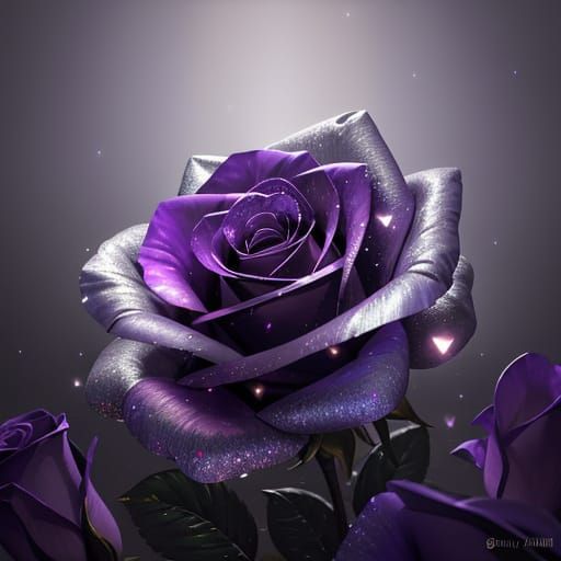 Crystal Rose in Hyperrealistic Digital Art