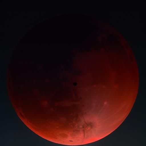 Eerie Blood Moon Reflected in Gigantic Human Eye