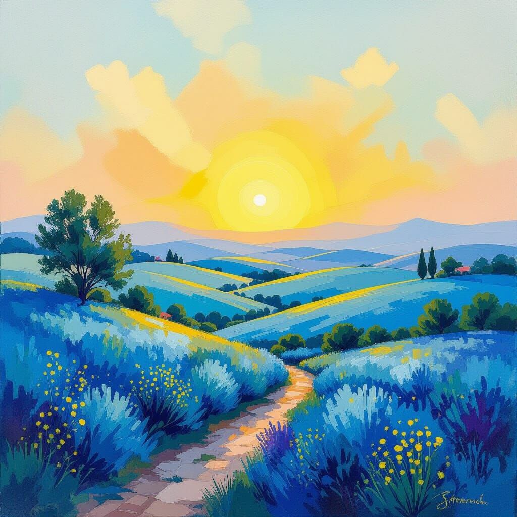 Amanecer en los Campos de Lavanda