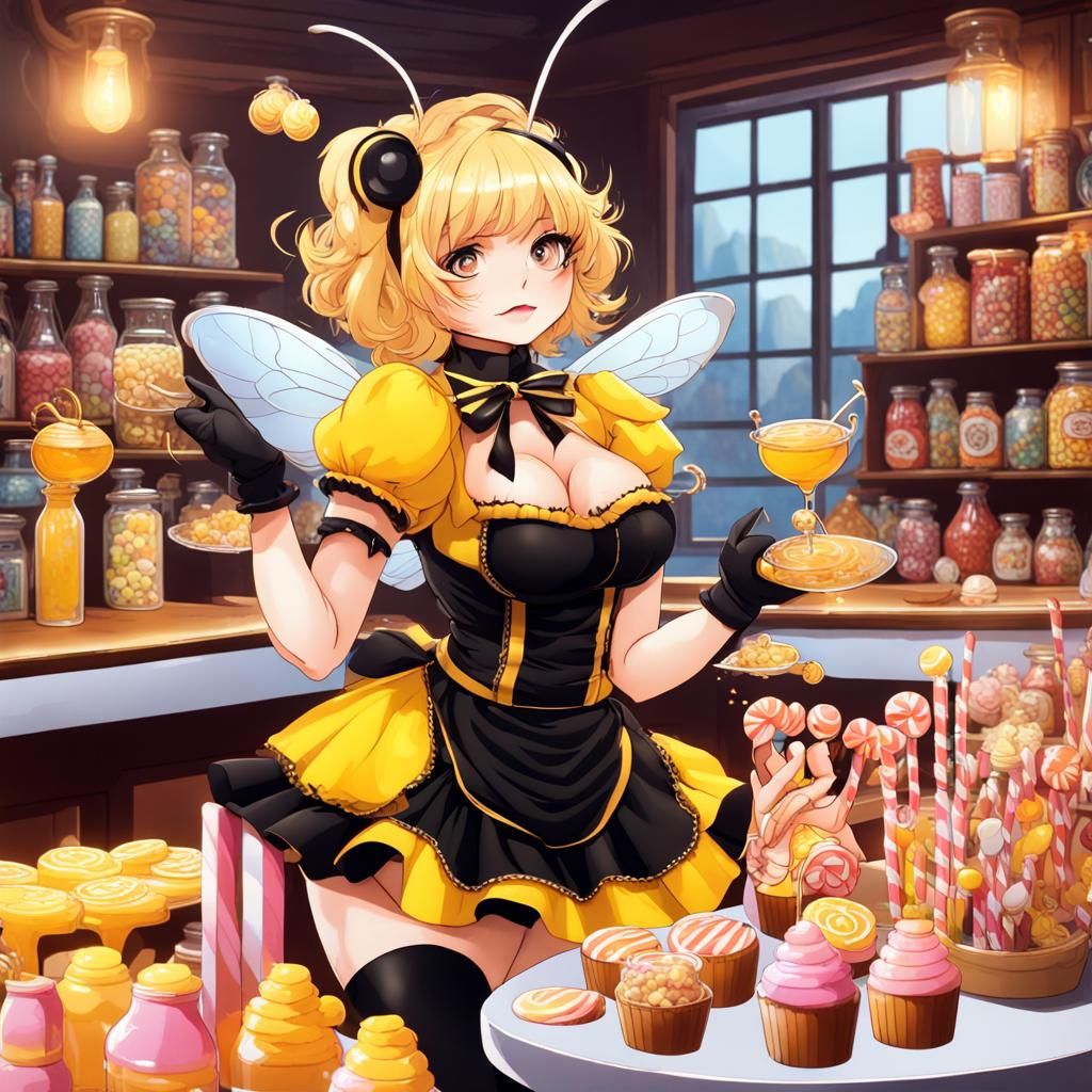 Candy Wonderland with Bees Serving Fairies