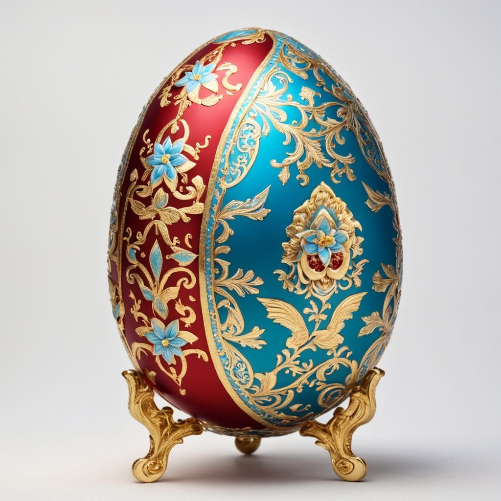 Golden Paradise Egg with Intricate Decorations