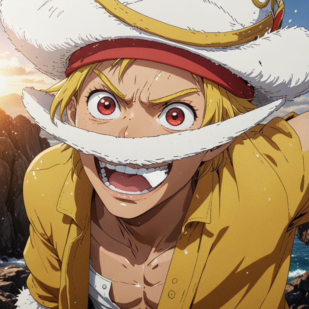 Vibrant Monkey D. Luffy Anime Key Visual in Eiichiro Oda's S...