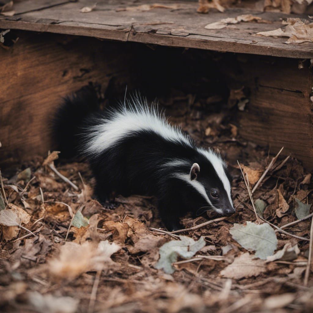 Skunk in a Trunk: AI Generated Image