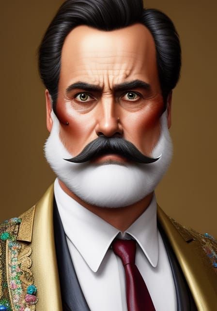 Sinister Mortdecai with Dripping Mustache in Candy Art