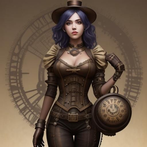 Steampunk Women Bearing the World