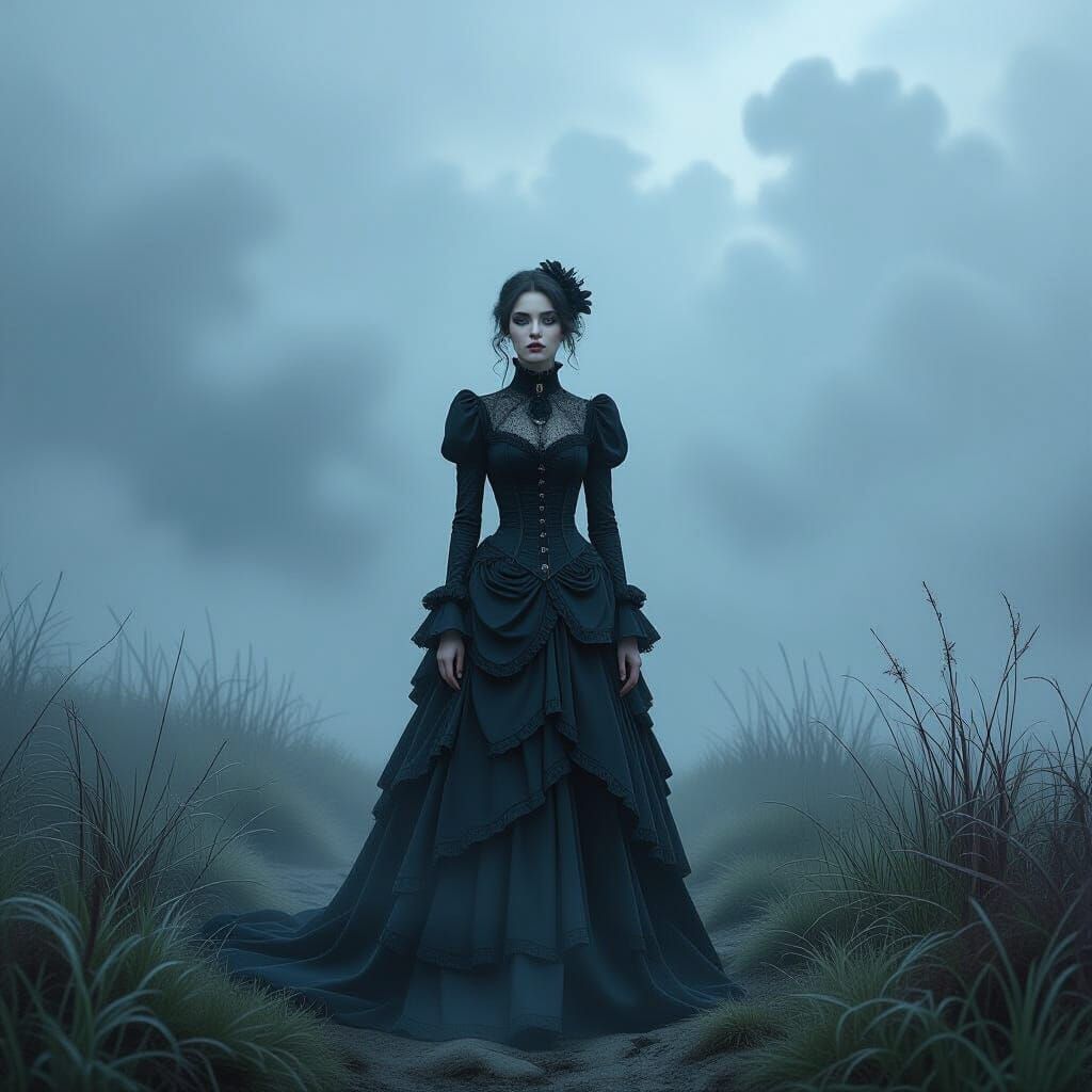 Stormy Serenity: Victorian Gothic Surrealism