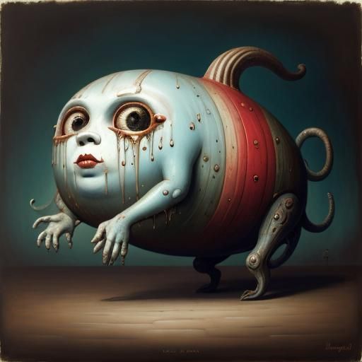 Surreal Body Horror Chase Scene in 3D