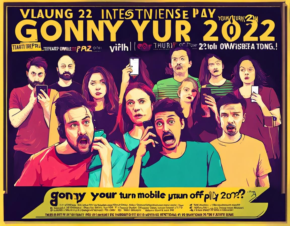 Vibrant Theatre Play Poster: Turn Your Phone Off