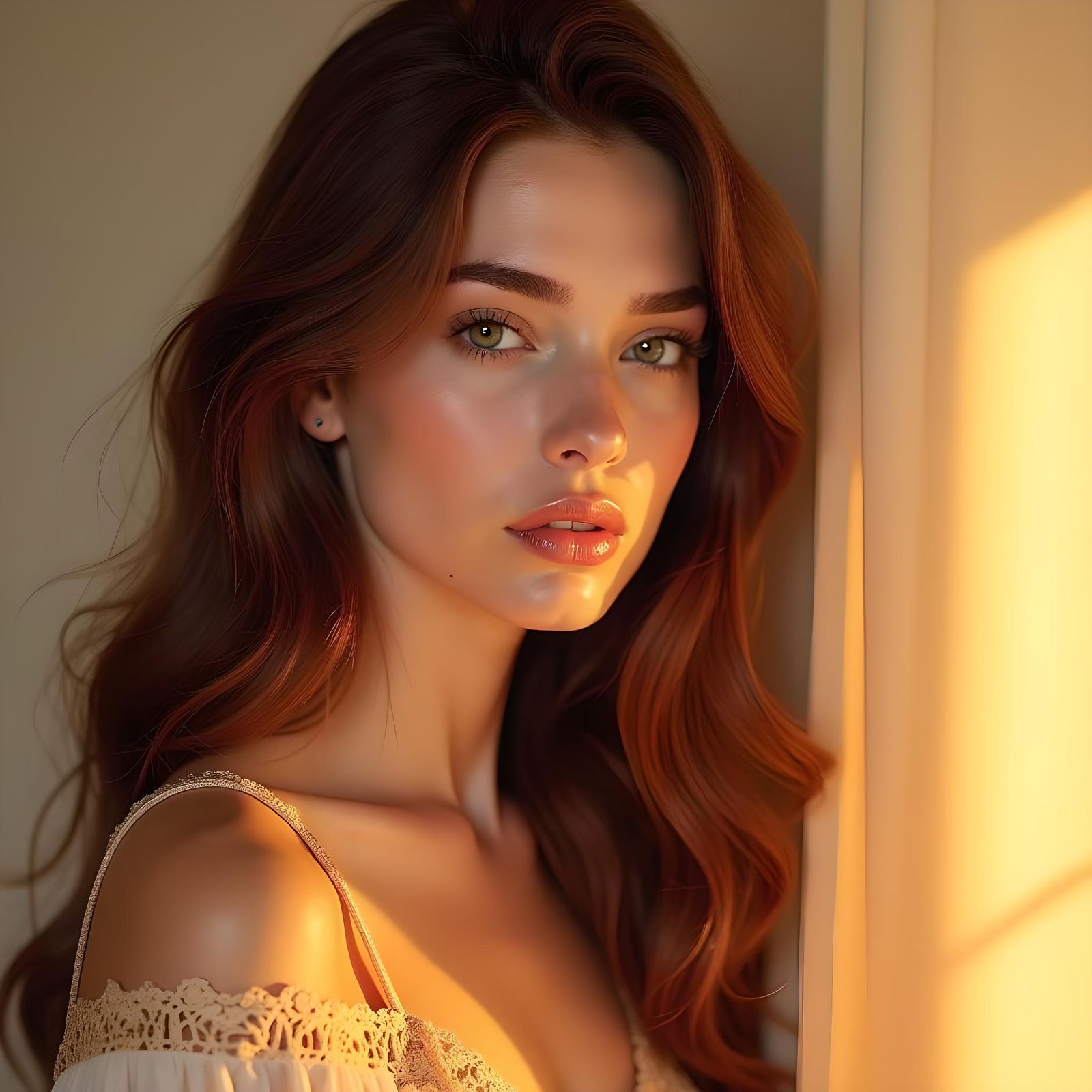 Cosmetics Advertisement Featuring Beautiful Model