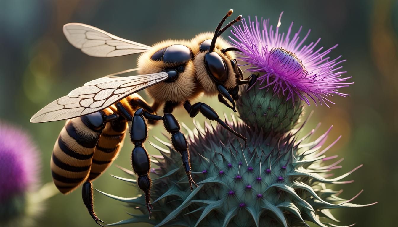 Robotic Honeybee Collects Nectar: Studio Photo