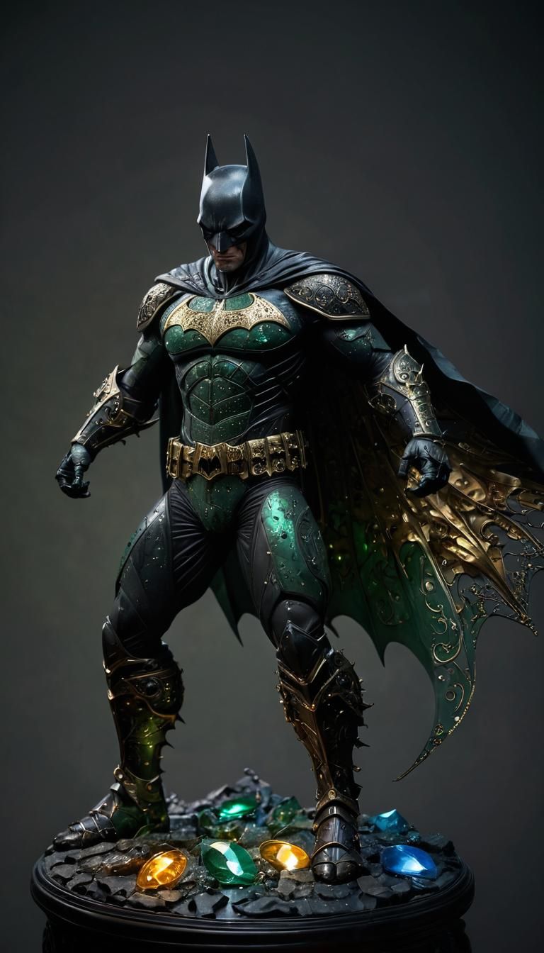 Gemstone Batman in Gothic Horror Style
