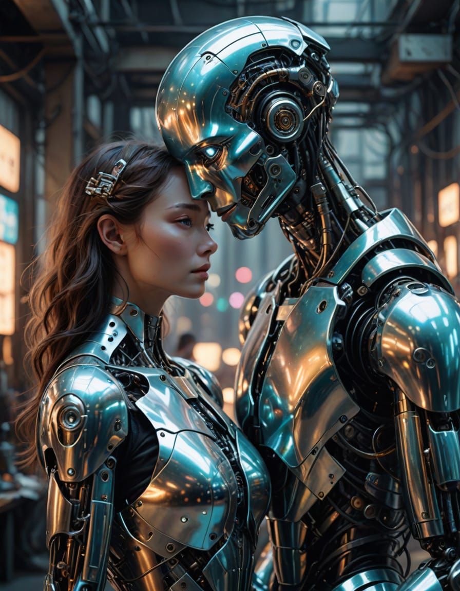 Seamless Symbiosis in Cyberpunk Fusion