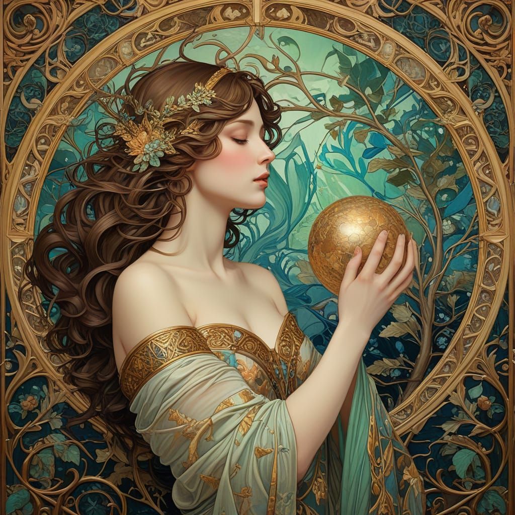 Lady of Peace II in Art Nouveau Style