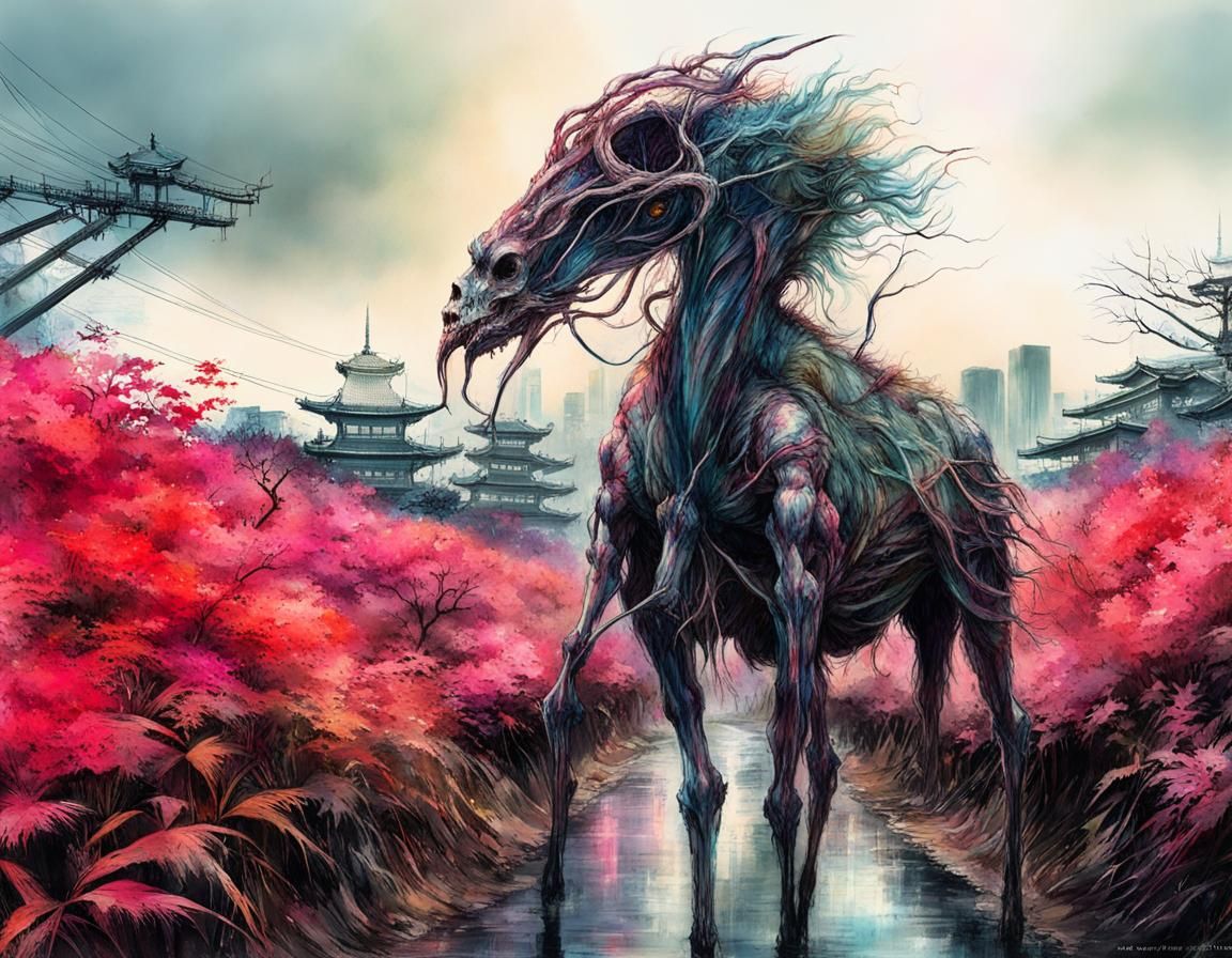 Macabre Cronenberg Body Horror in Neon Tokyo