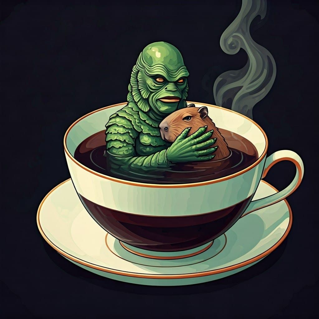 Creature from the Black Lagoon: Pop Surrealism Painting