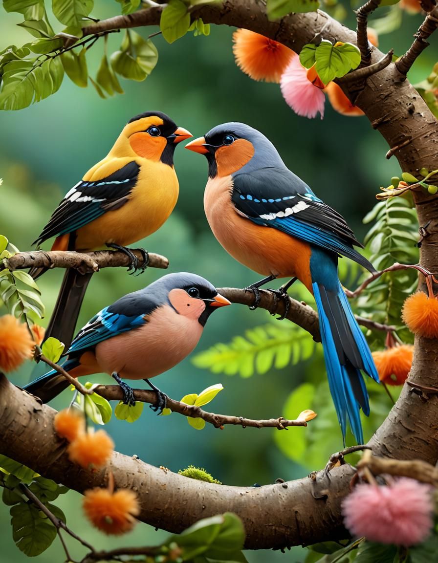 Birds on a branch