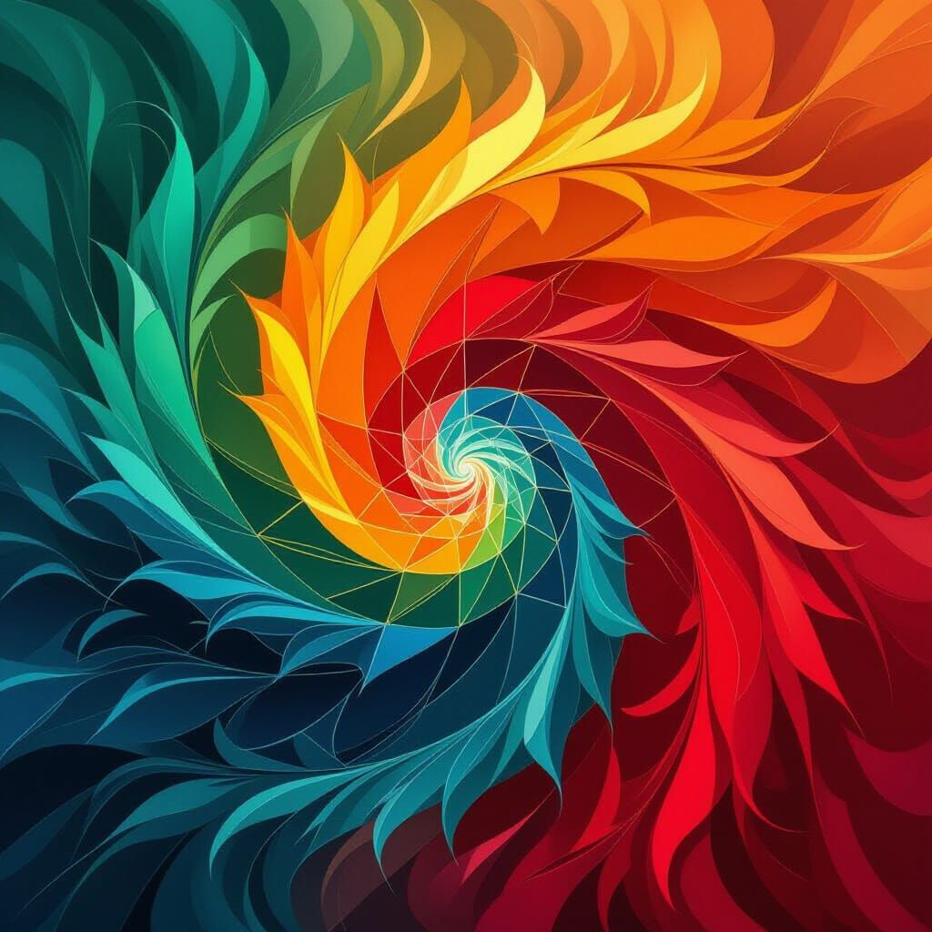 Abstract Color Explosion with Dynamic Energy
