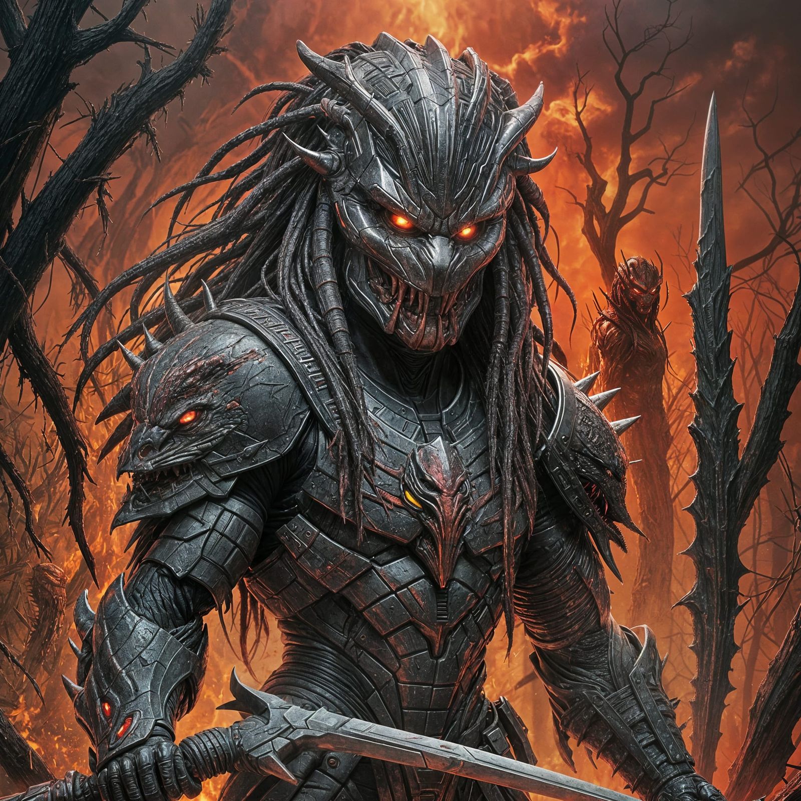 Ruthless Demonic Predator: A Terrifying Portrait