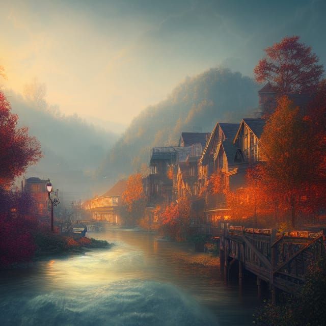 Franklin Tennessee Matte Painting: Fantasy Concept Art