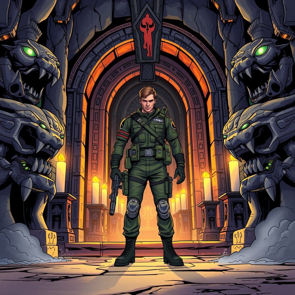 G.I. Joe Operative at Mystical Shrine
