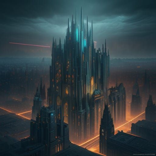 Surreal Metropolis in Magic Realism Style, Inspired by Dinan...