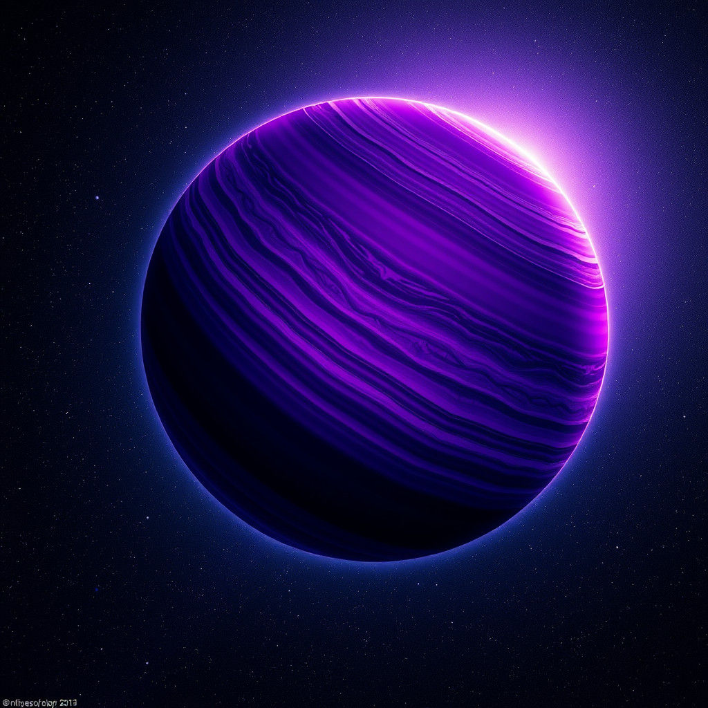 Purple Gas Giant in Deep Space