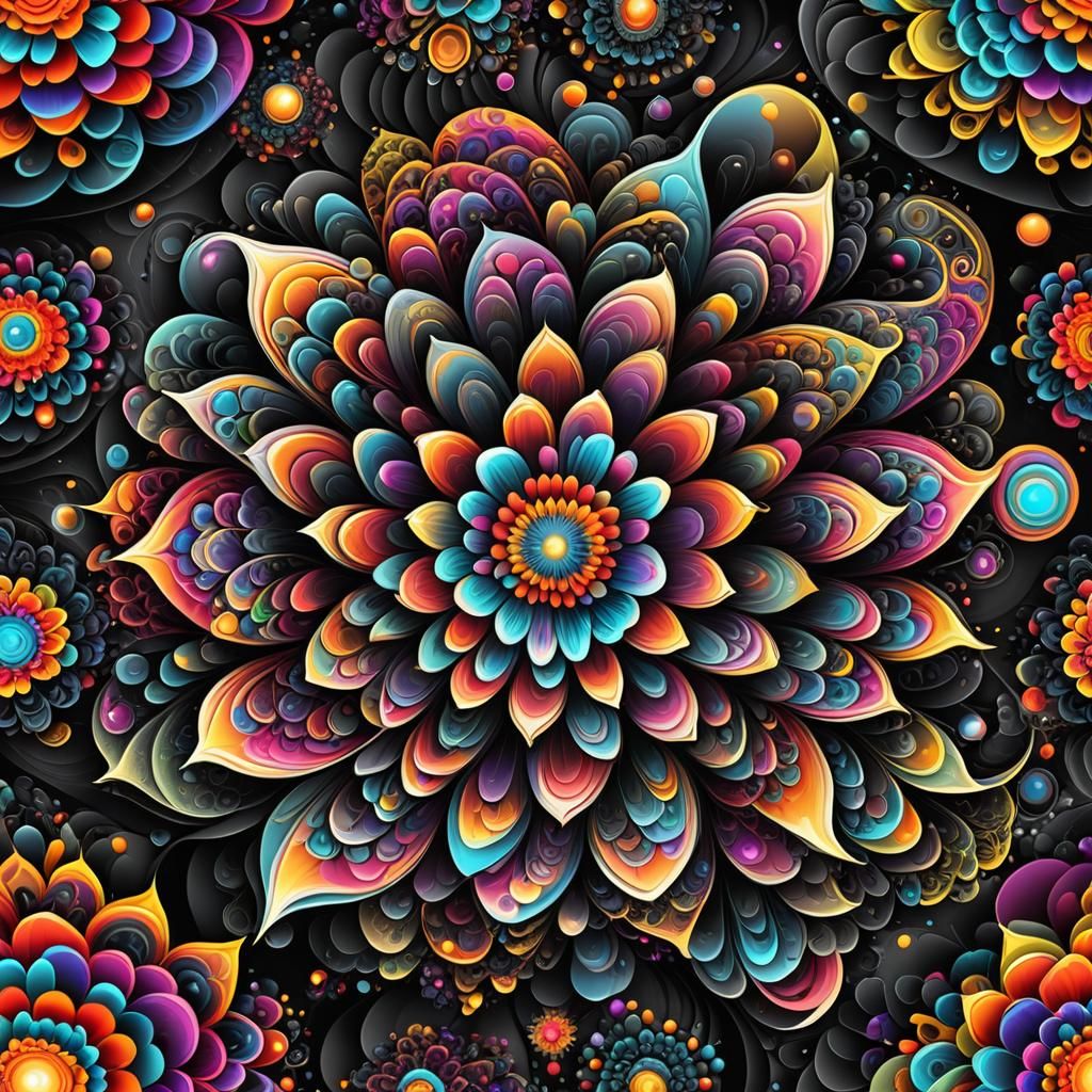 Magnetic Fractal Tunnel with Swirling Balls in 3D