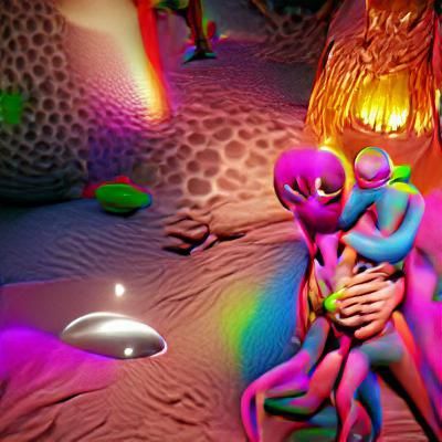 Psychedelic Extraterrestrial Scene in Unreal Engine