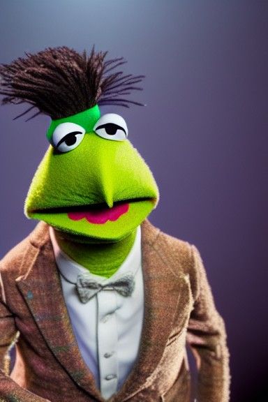 Hyperrealistic Muppet of John Oliver in Cinematic Lighting