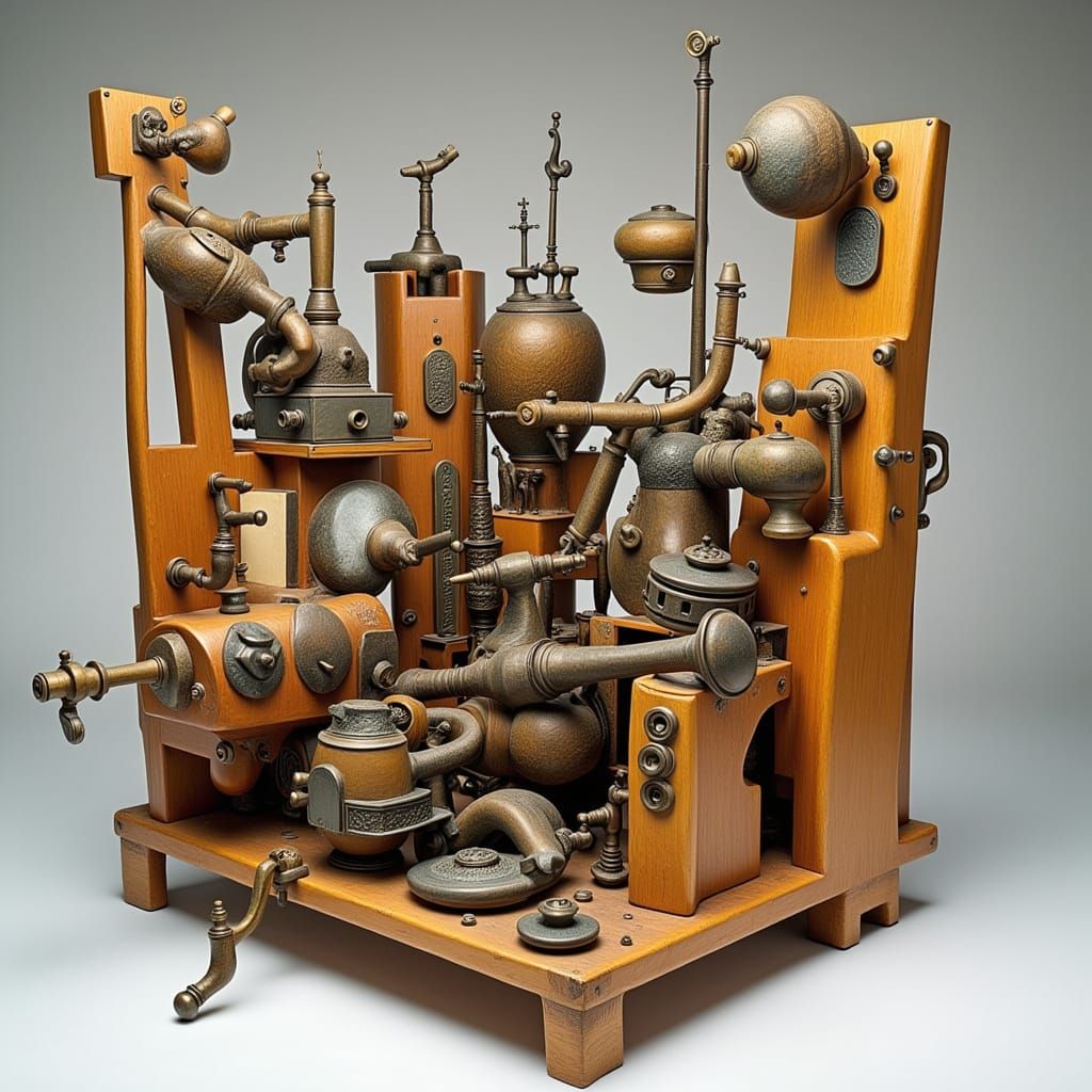 100 Impossible Musical Instruments in Abstract Style