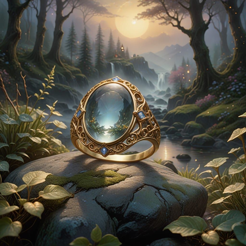 Majestic Fantasy Ring in Ethereal Glow