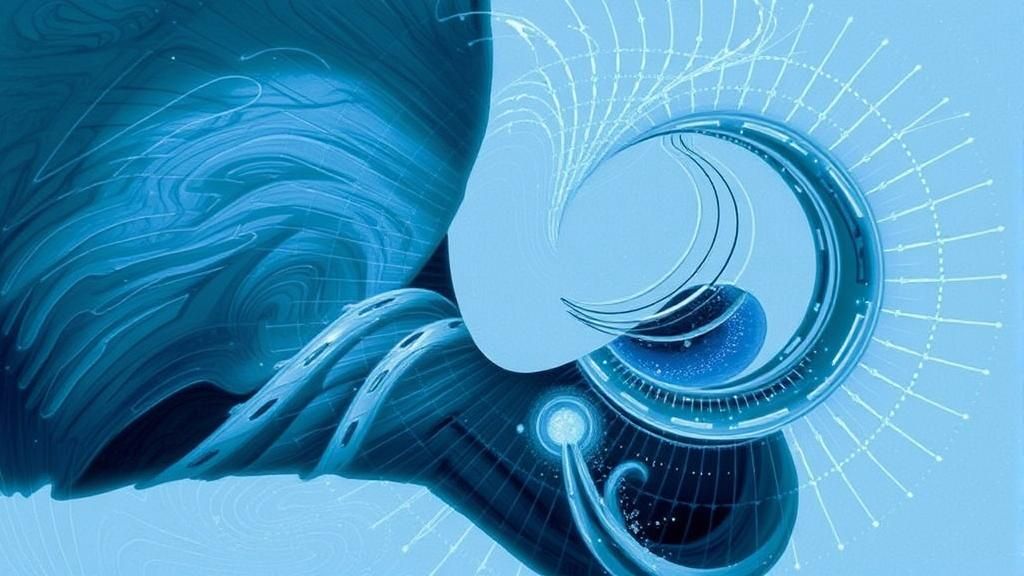 Iridescent Orb Hovering Above a Ferocious Tornado