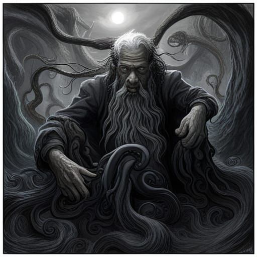 Lovecraftian Elder God of Darkness and Tentacles