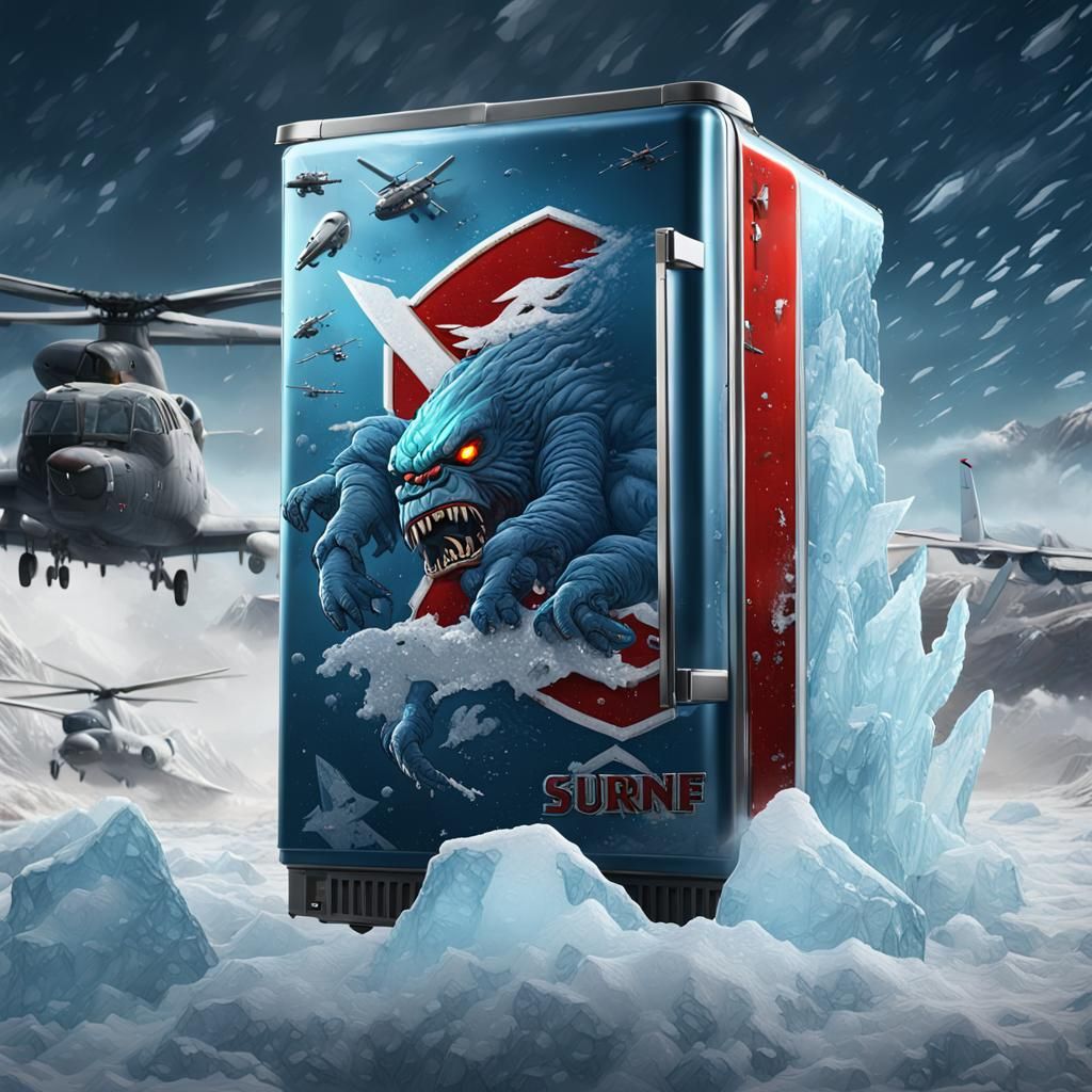 Angry Refrigerator Monster Attacks Aircraft: USMC Squadron L...
