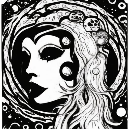 Monochromatic Eldritch Goddess of Galactic Horror