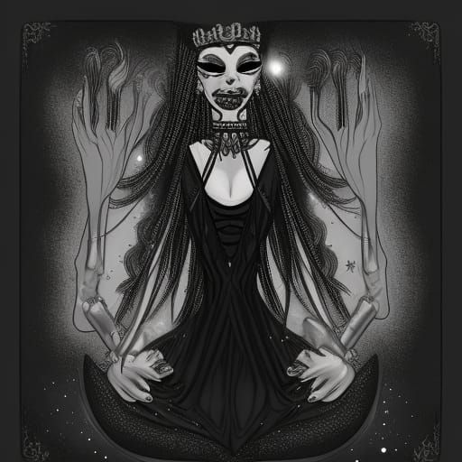 Monochromatic Eldritch Goddess of Galactic Horror