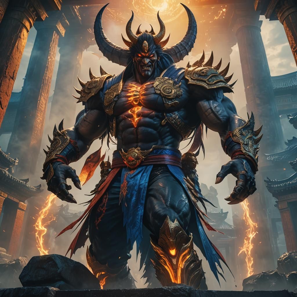 Devil Jin in Misty Temple: Fantasy Concept Art